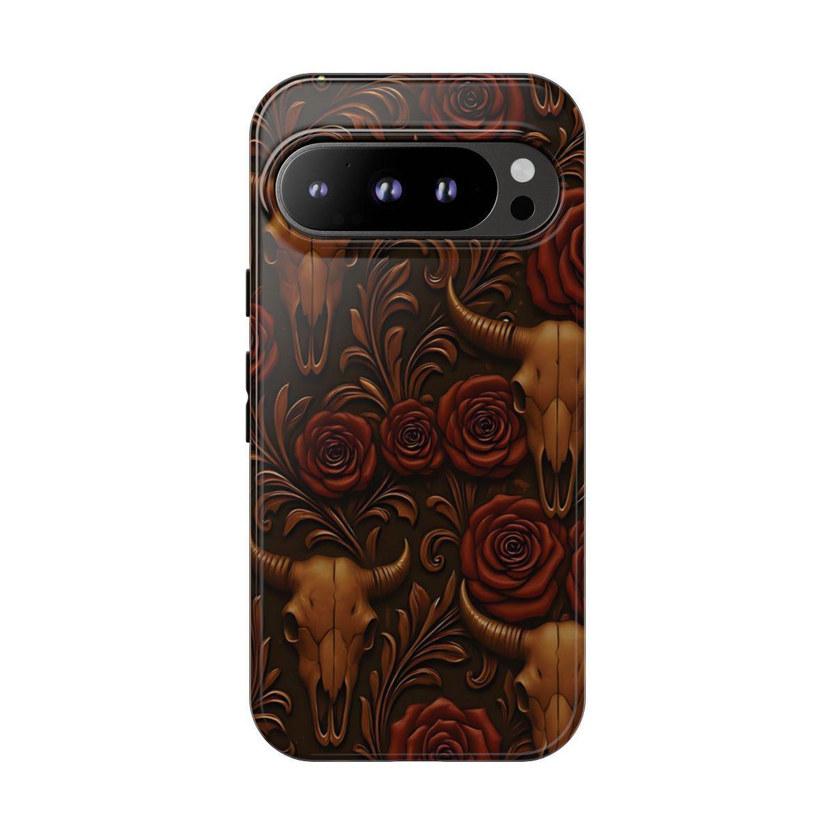 Bull Skull Cowgirl Rose Tough Case