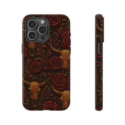 Bull Skull Cowgirl Rose Tough Case