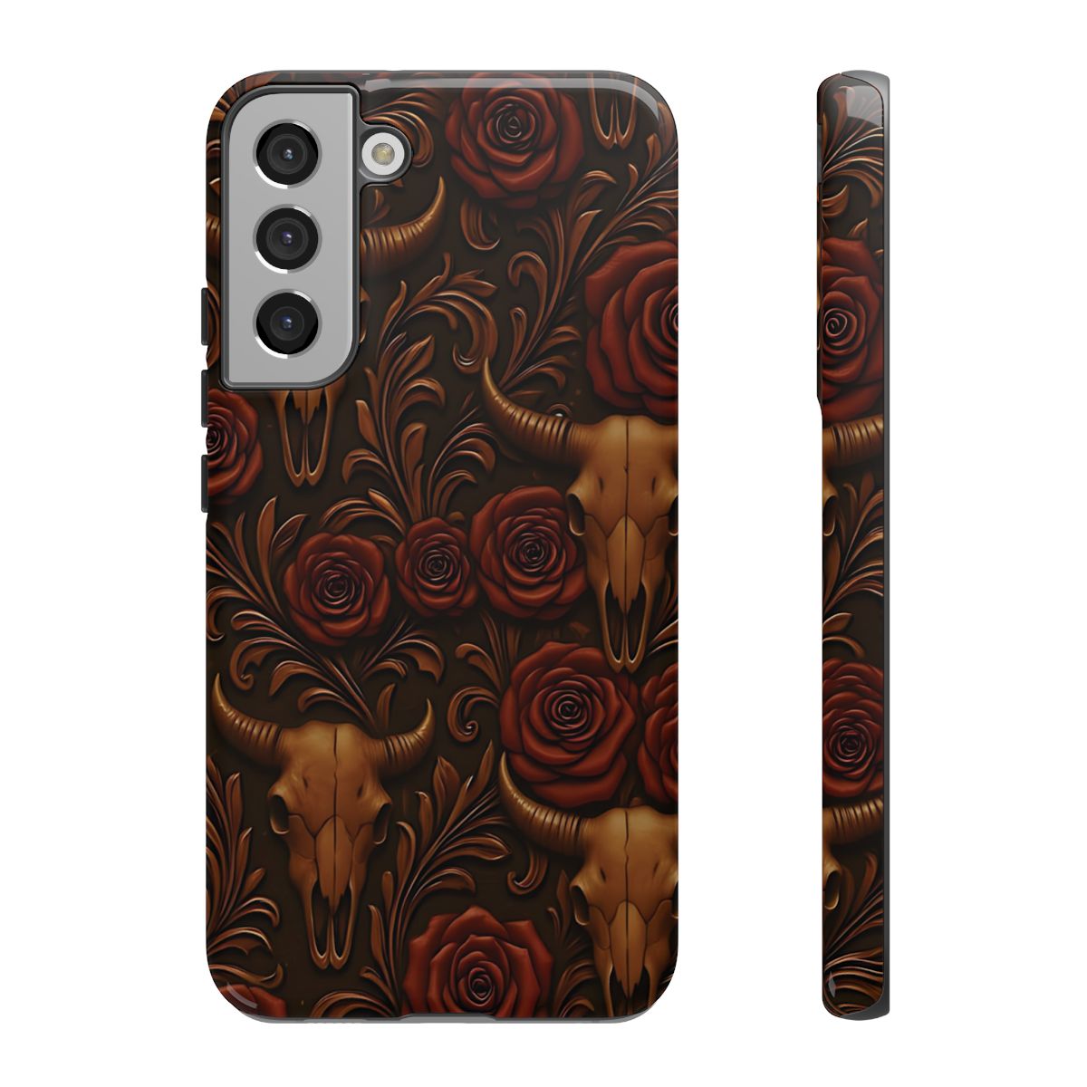 Bull Skull Cowgirl Rose Tough Case