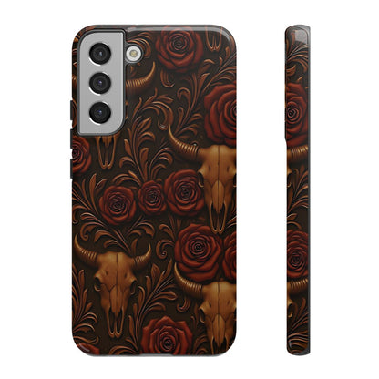 Bull Skull Cowgirl Rose Tough Case