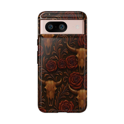 Bull Skull Cowgirl Rose Tough Case