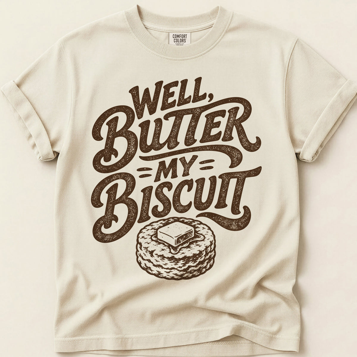 Butter My Biscuit T-shirt on Ivory
