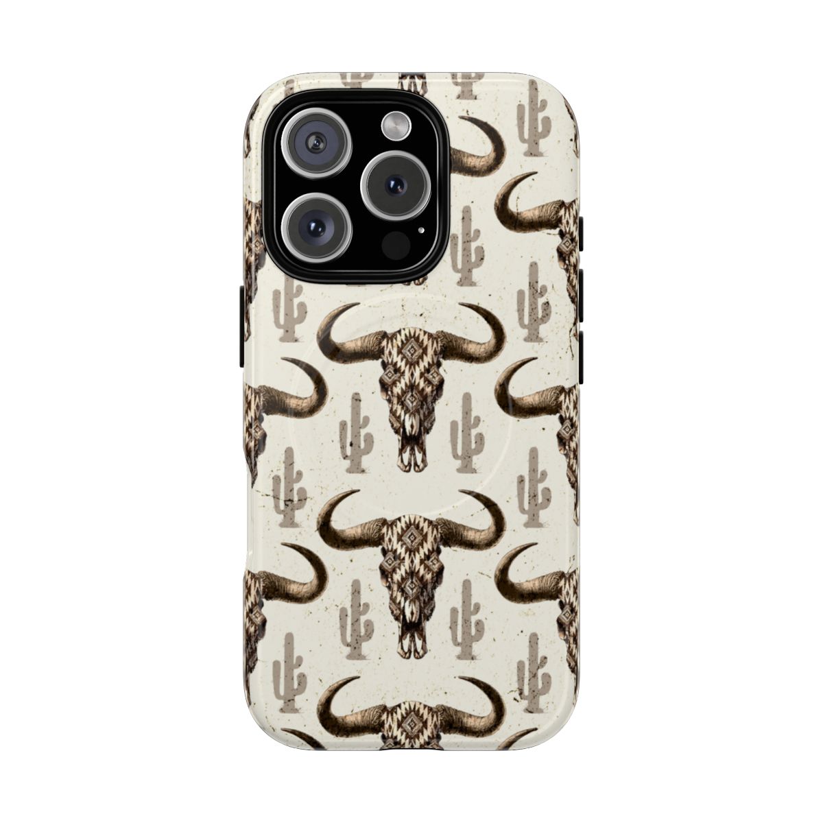Cactus Aztec Skull Magnetic Case