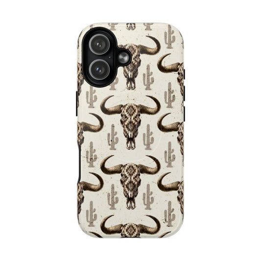 Cactus Aztec Skull Magnetic Case