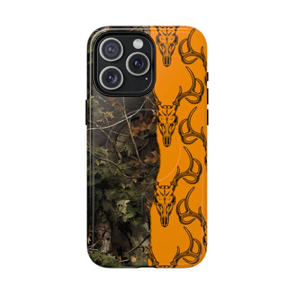 Camo Deer Skulls Orange Magnetic Case