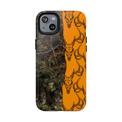 Camo Deer Skulls Orange Magnetic Case