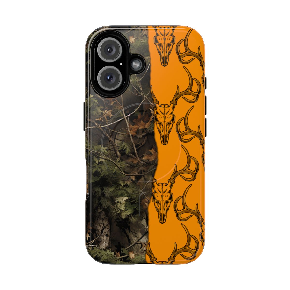 Camo Deer Skulls Orange Magnetic Case