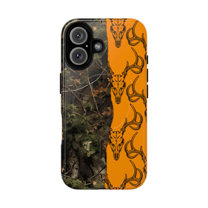 Camo Deer Skulls Orange Magnetic Case
