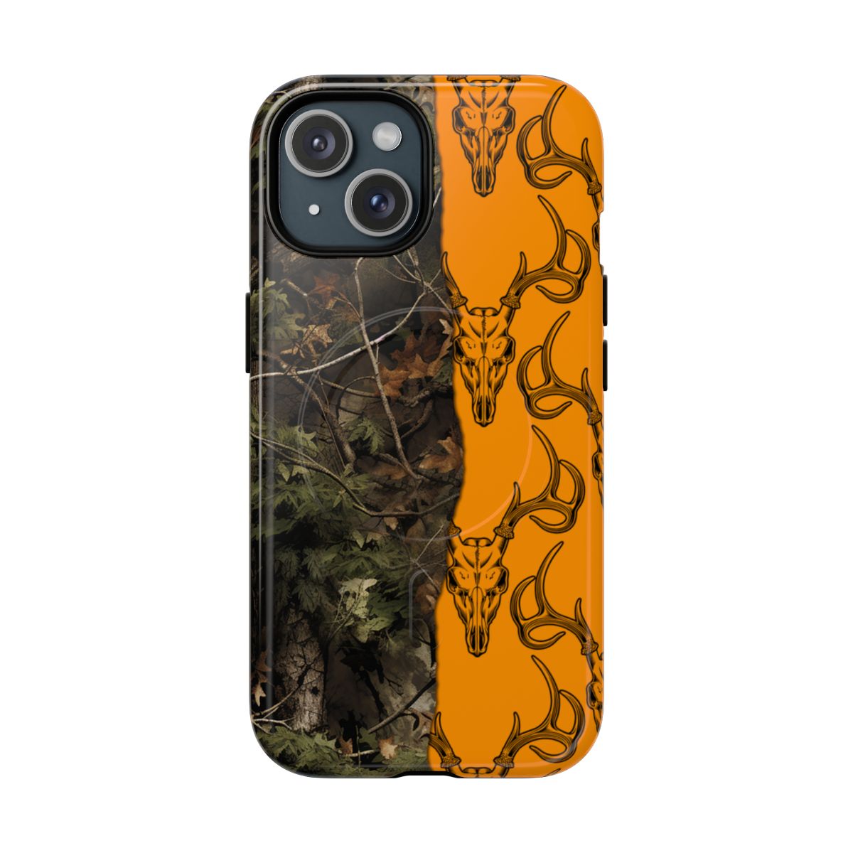 Camo Deer Skulls Orange Magnetic Case