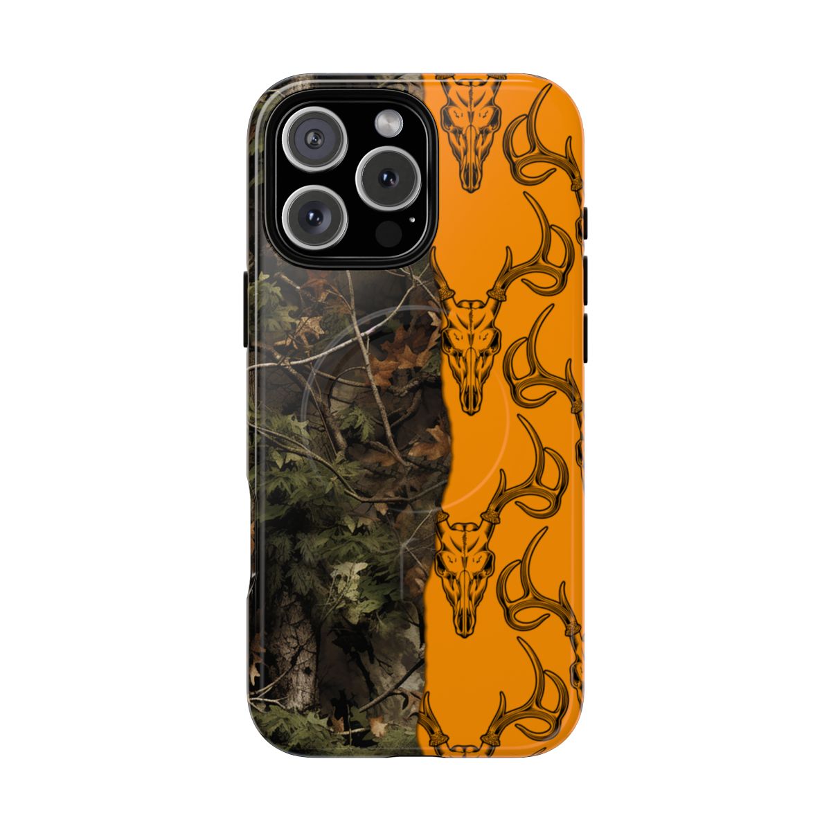 Camo Deer Skulls Orange Magnetic Case