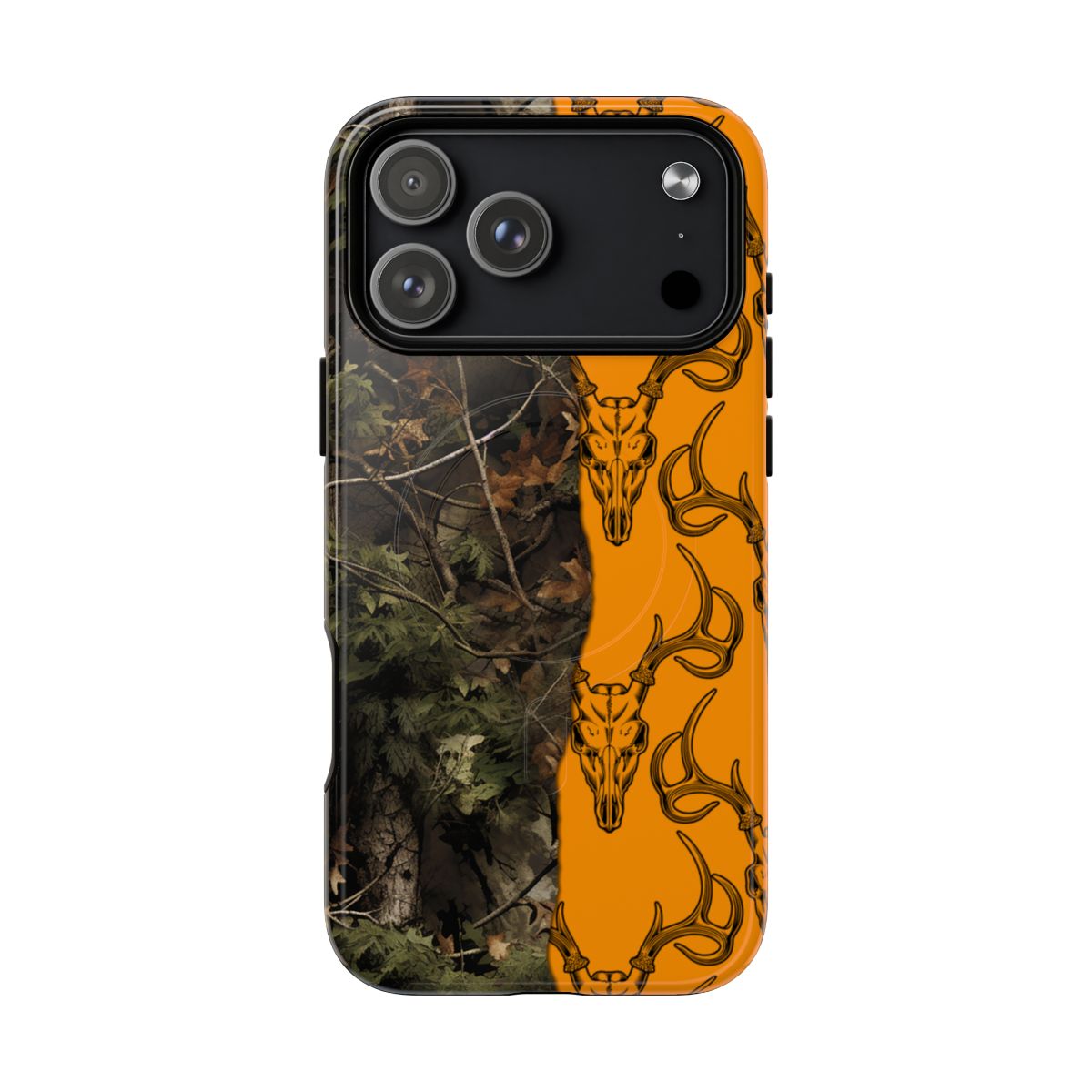 Camo Deer Skulls Orange Magnetic Case
