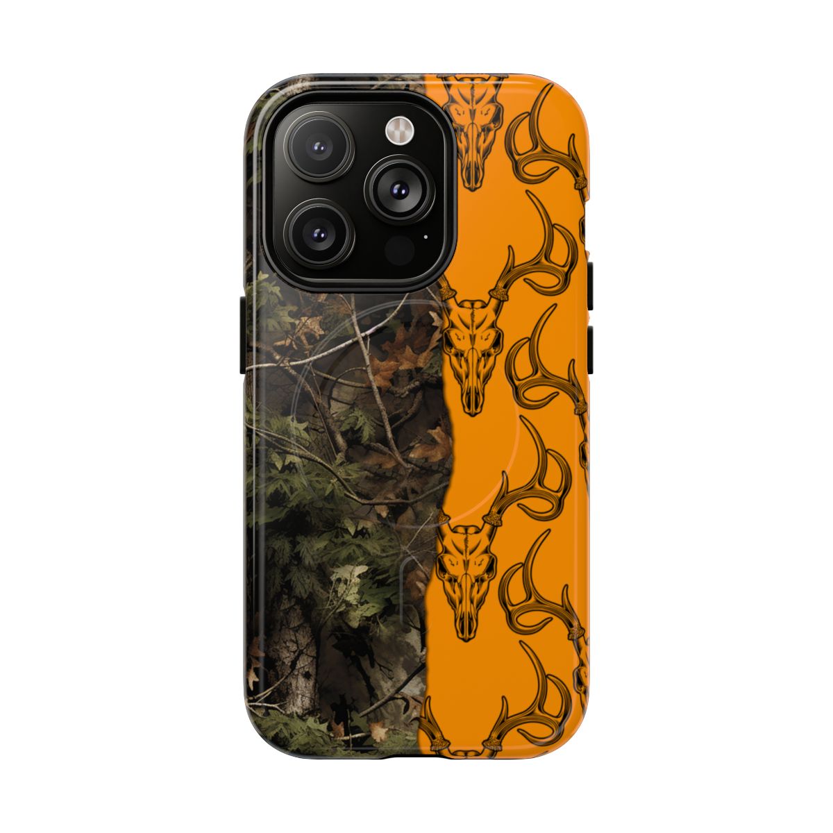 Camo Deer Skulls Orange Magnetic Case