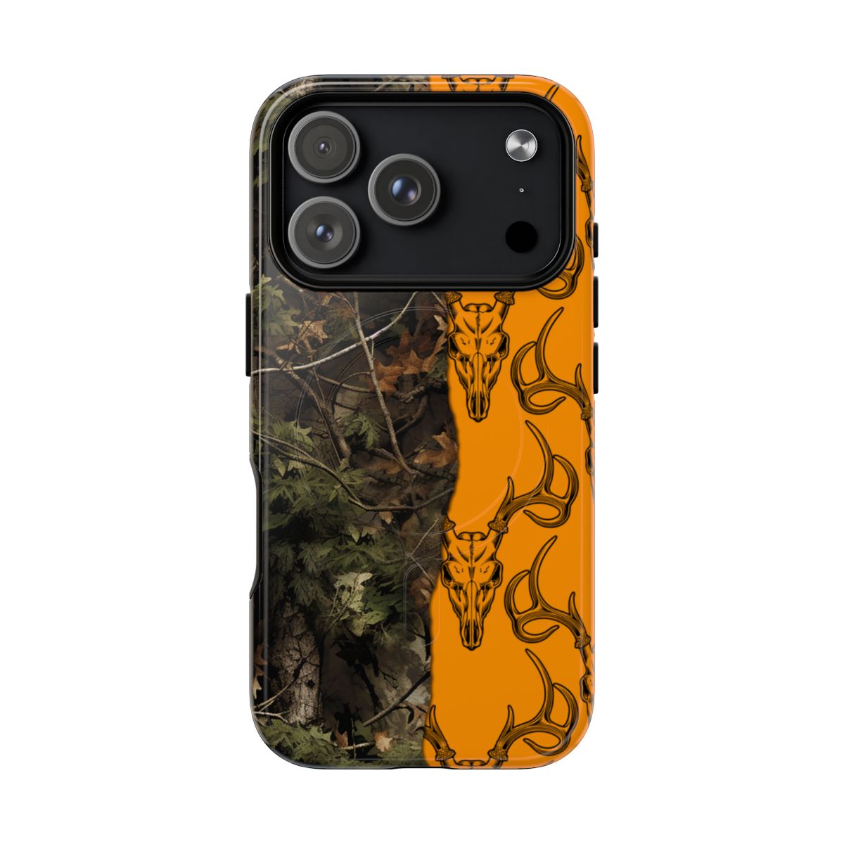 Camo Deer Skulls Orange Magnetic Case