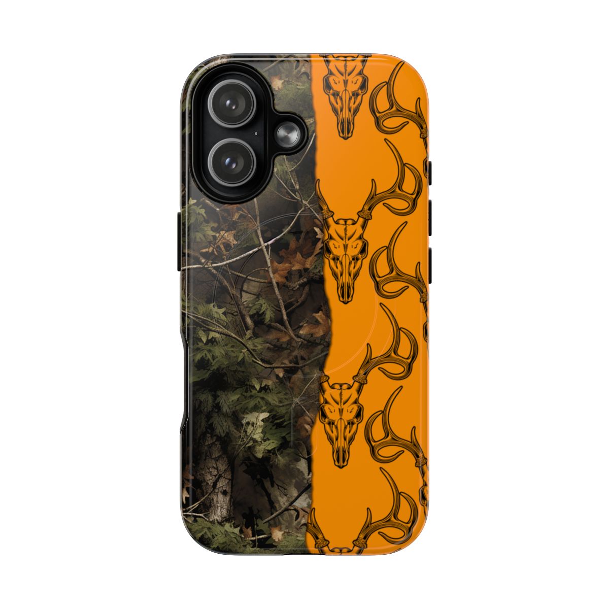 Camo Deer Skulls Orange Magnetic Case