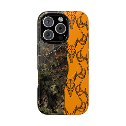 Camo Deer Skulls Orange Magnetic Case