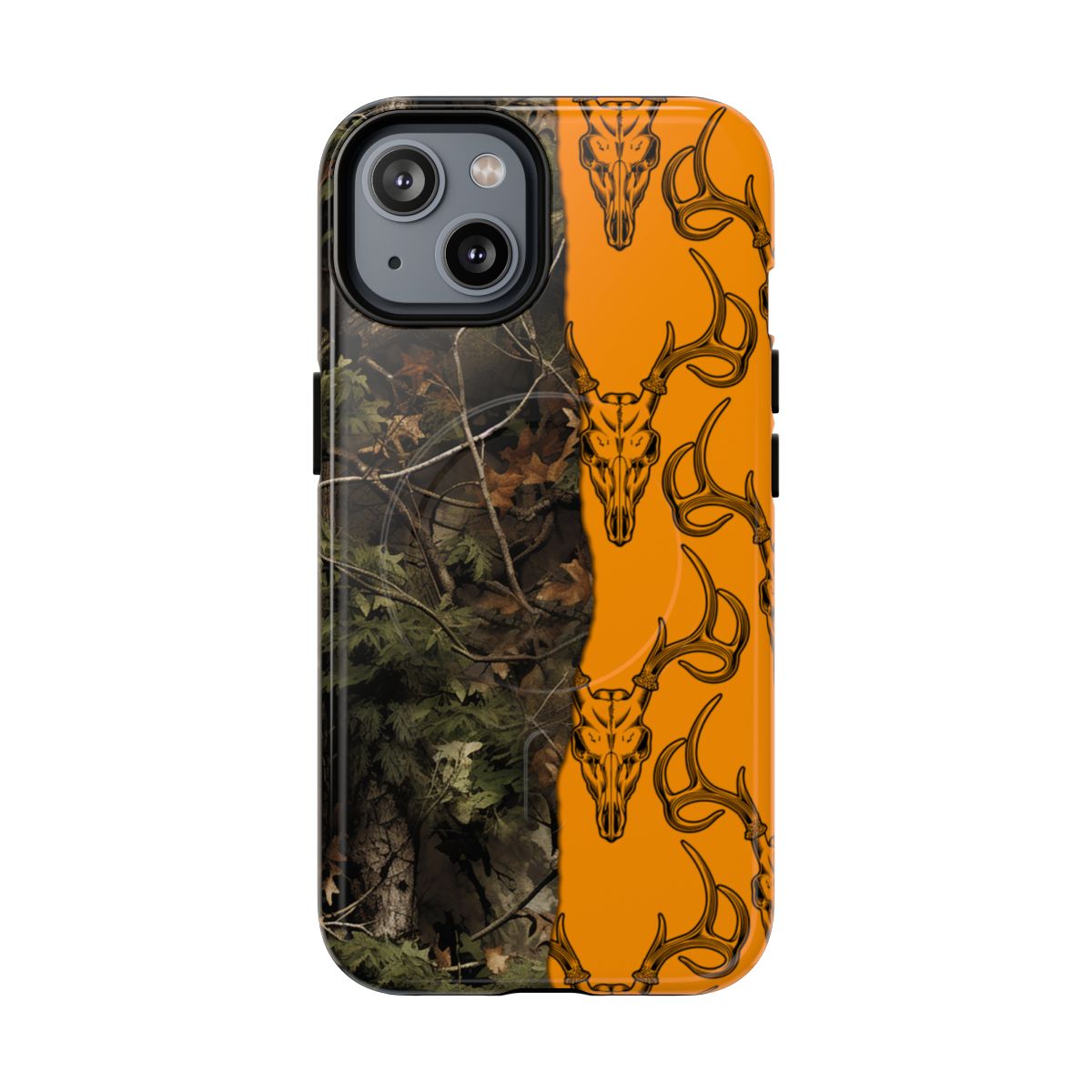 Camo Deer Skulls Orange Magnetic Case