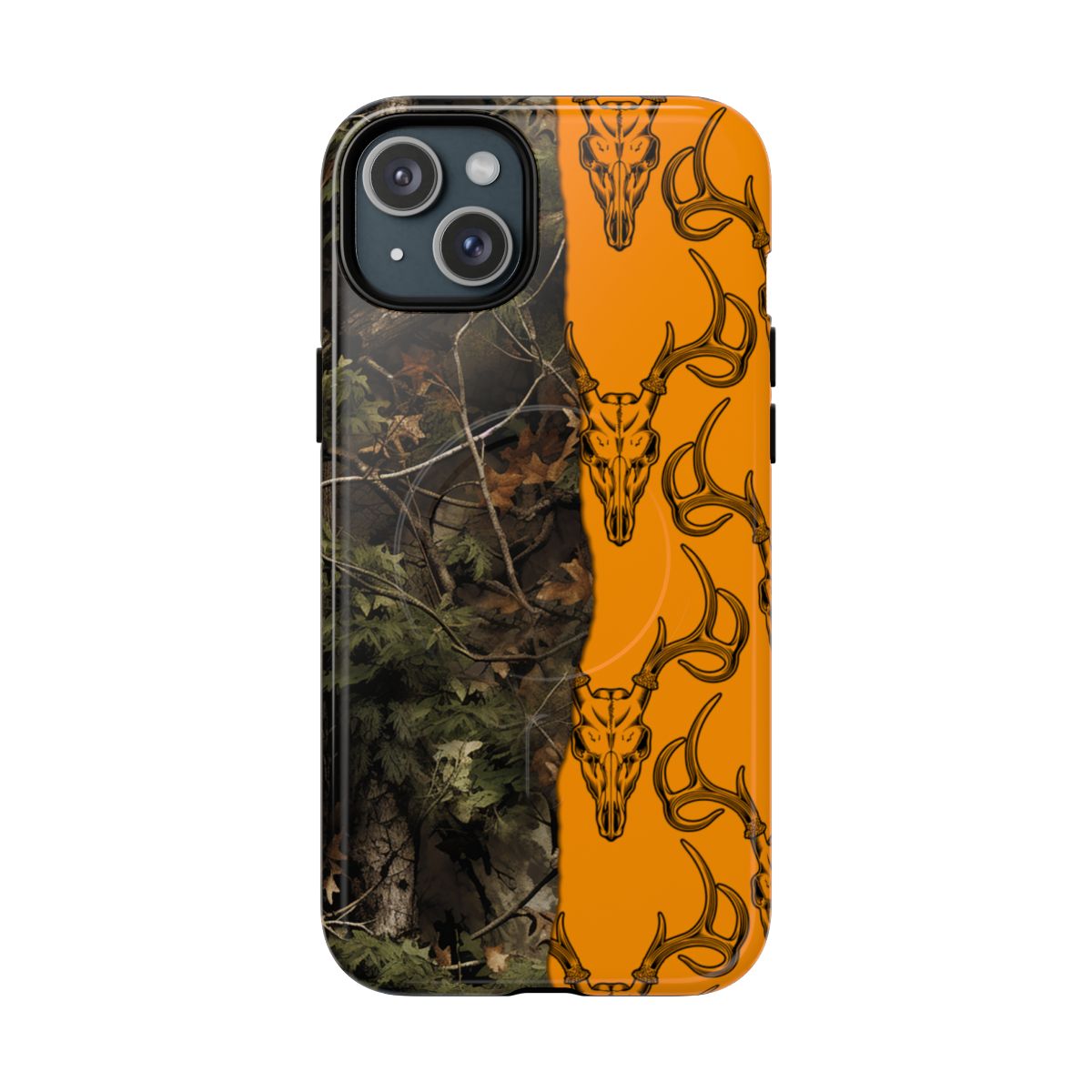 Camo Deer Skulls Orange Magnetic Case