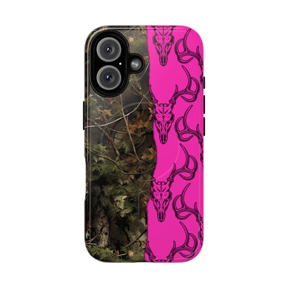 Camo Deer Skulls Pink Magnetic Case