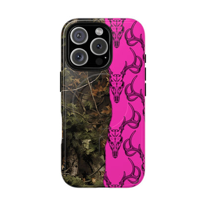 Camo Deer Skulls Pink Magnetic Case