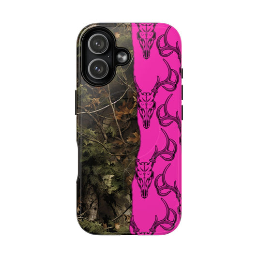 Camo Deer Skulls Pink Magnetic Case
