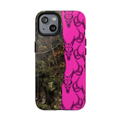 Camo Deer Skulls Pink Magnetic Case