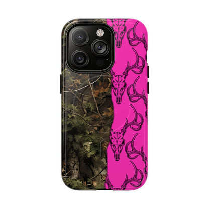 Camo Deer Skulls Pink Magnetic Case