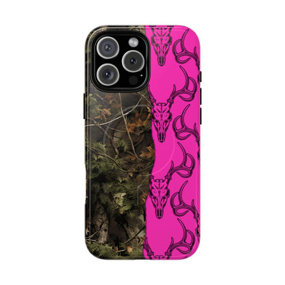 Camo Deer Skulls Pink Magnetic Case