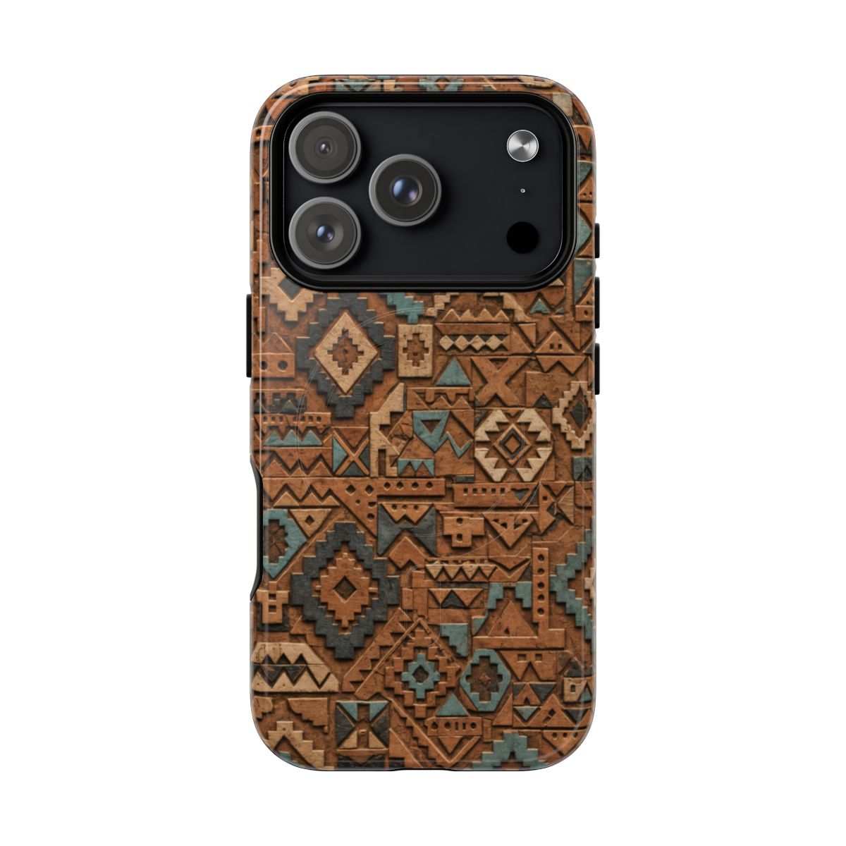 Carved Clay Aztec Magnetic Case - iPhone 18 Pro