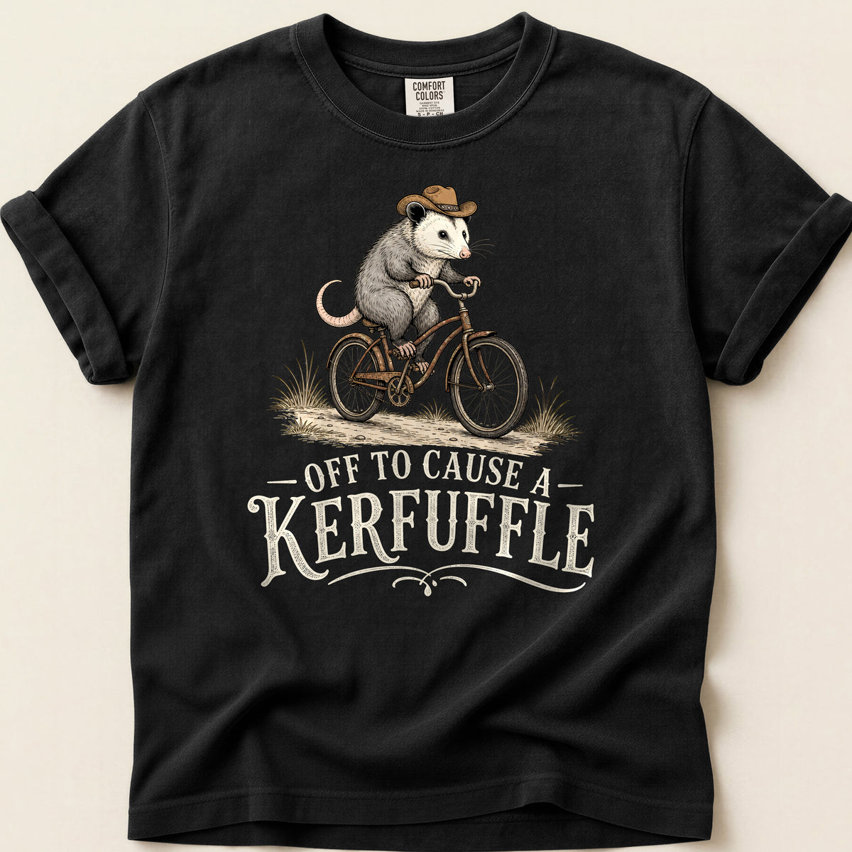 Cause A Kerfuffle T-shirt on Black