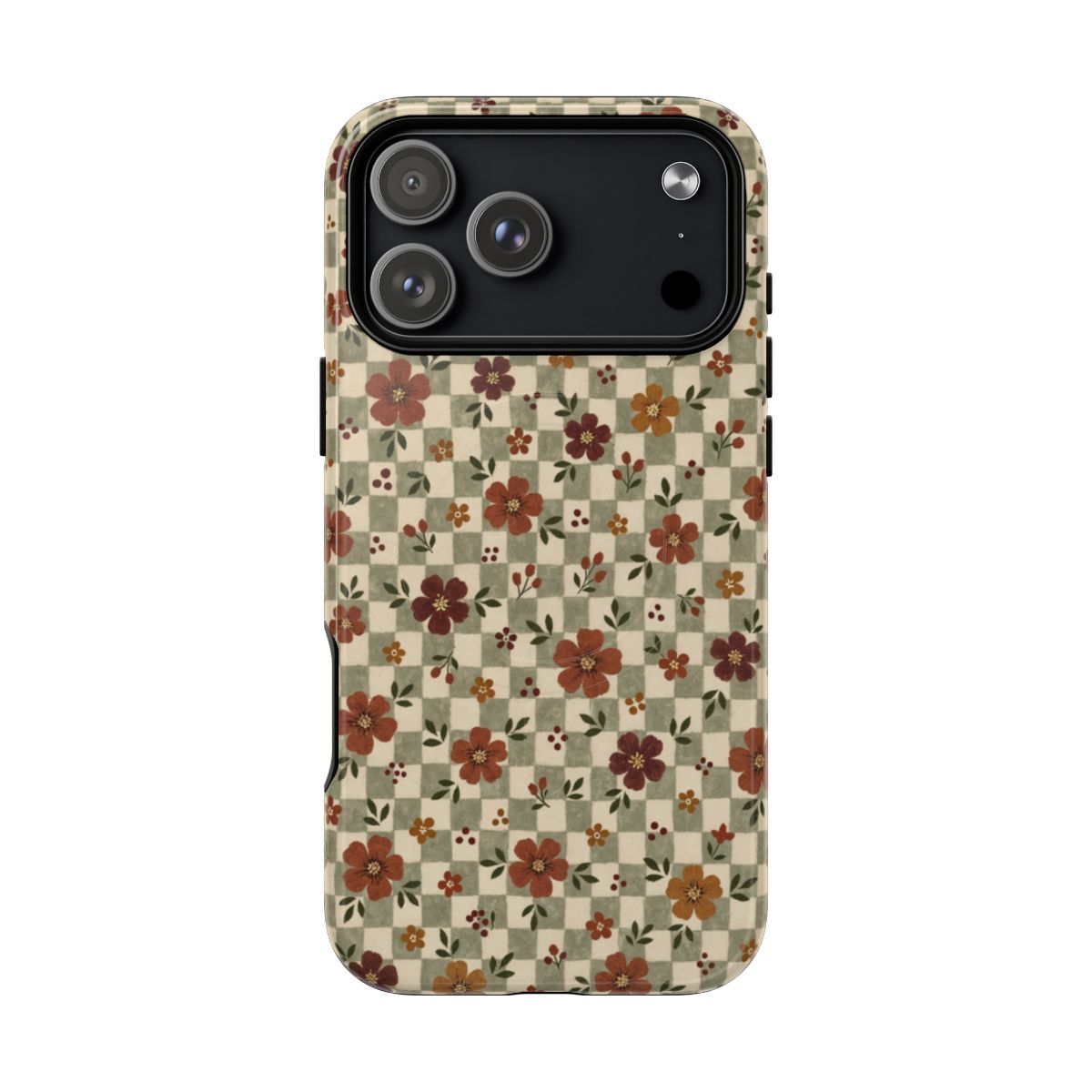 Checkerboard Blooms Magnetic Case - iPhone 18 Pro Max