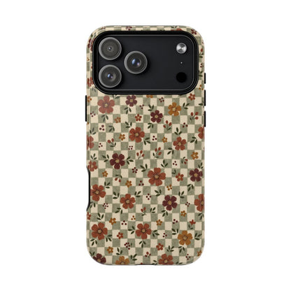Checkerboard Blooms Magnetic Case - iPhone 18 Pro Max