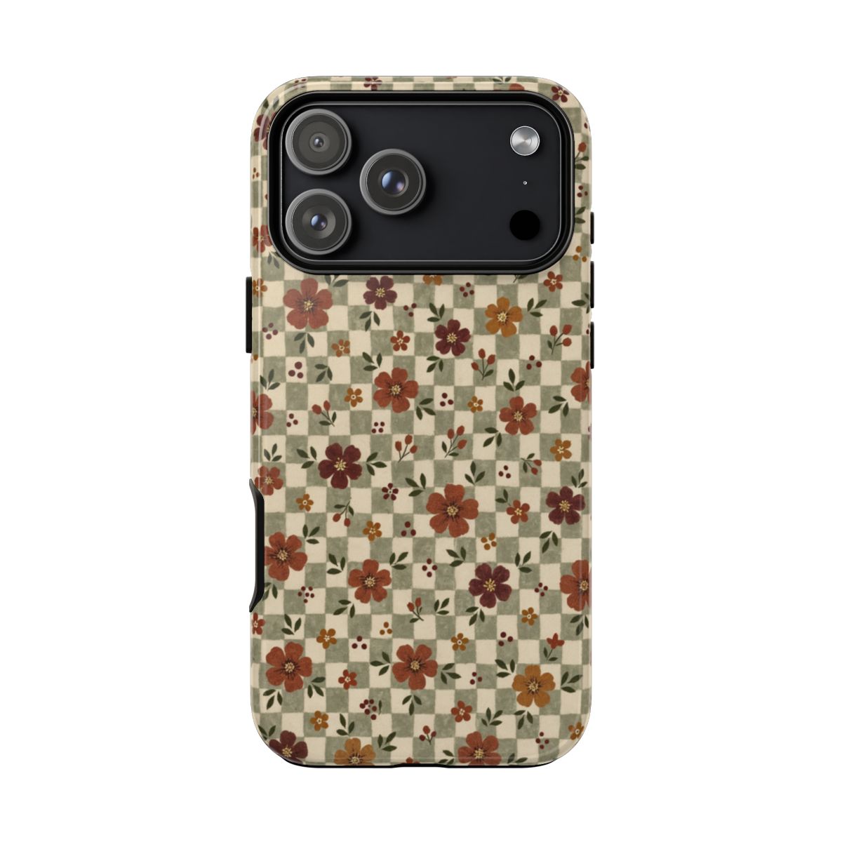 Checkerboard Blooms Tough Case - iPhone 18 Pro Max