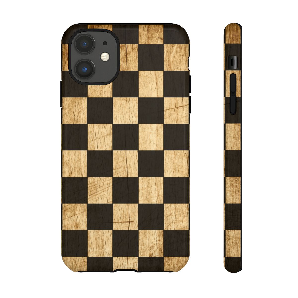 Checkered Rustic Wood Tough Case