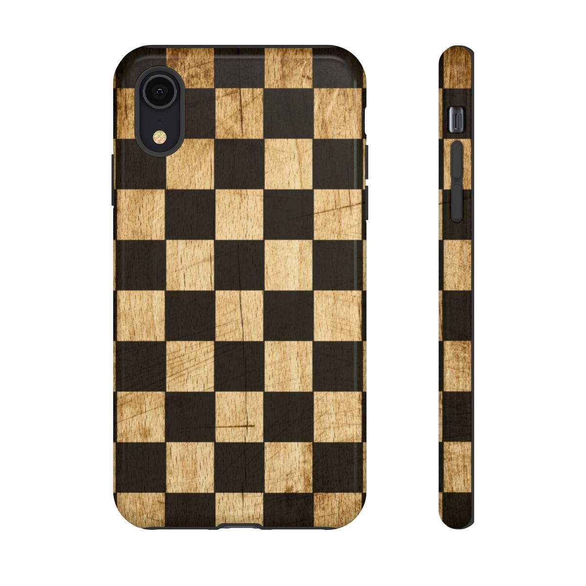 Checkered Rustic Wood Tough Case