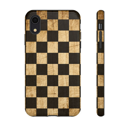 Checkered Rustic Wood Tough Case