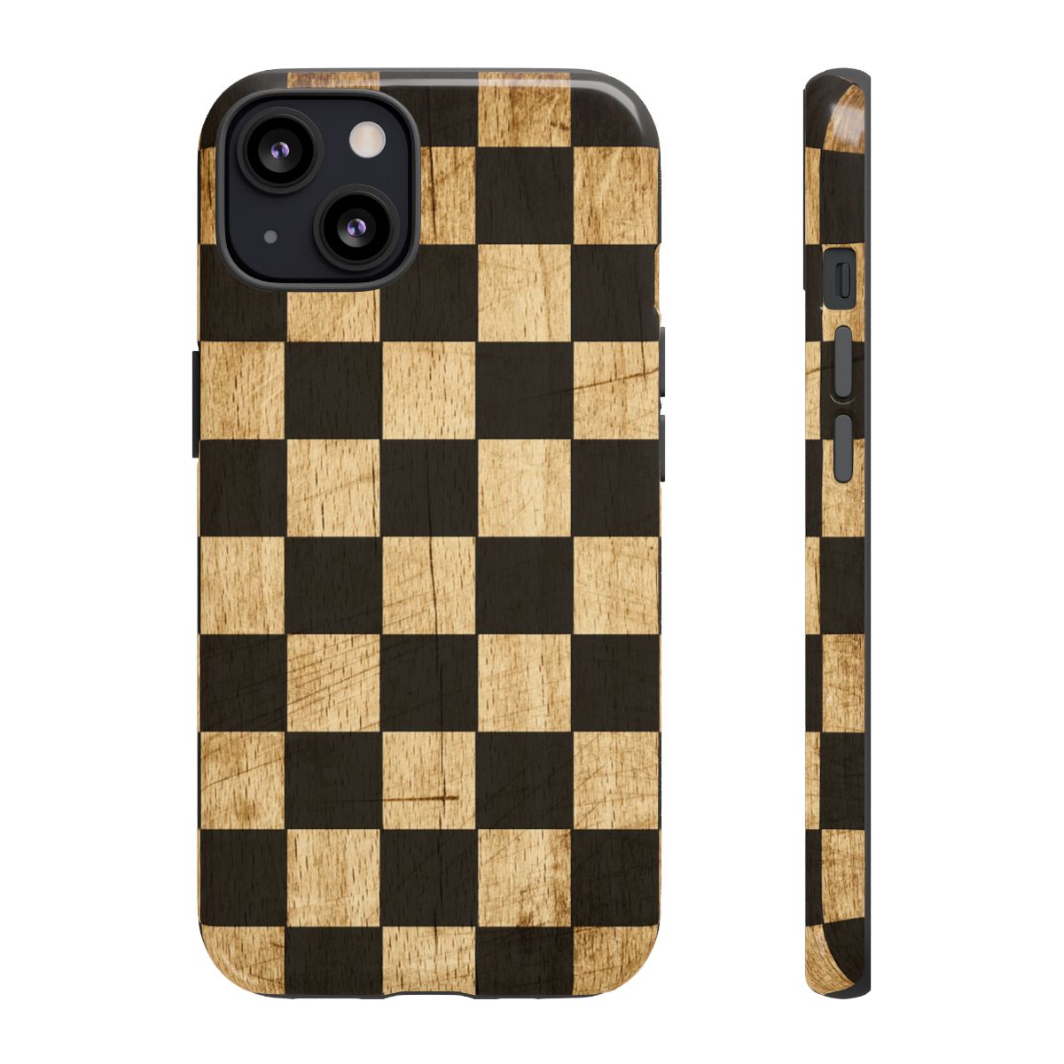 Checkered Rustic Wood Tough Case