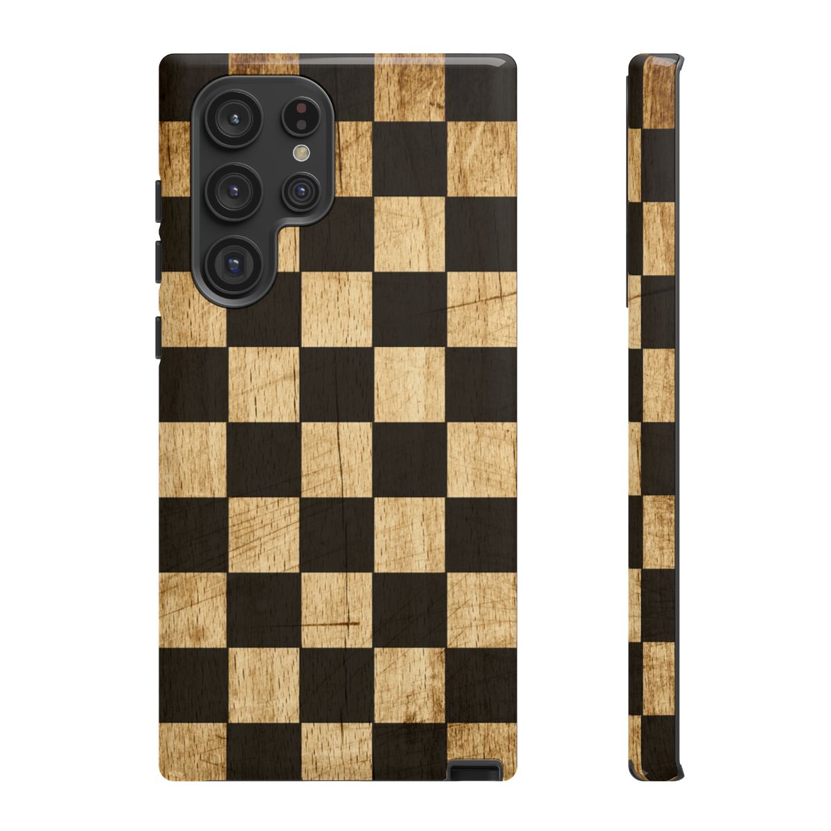 Checkered Rustic Wood Tough Case