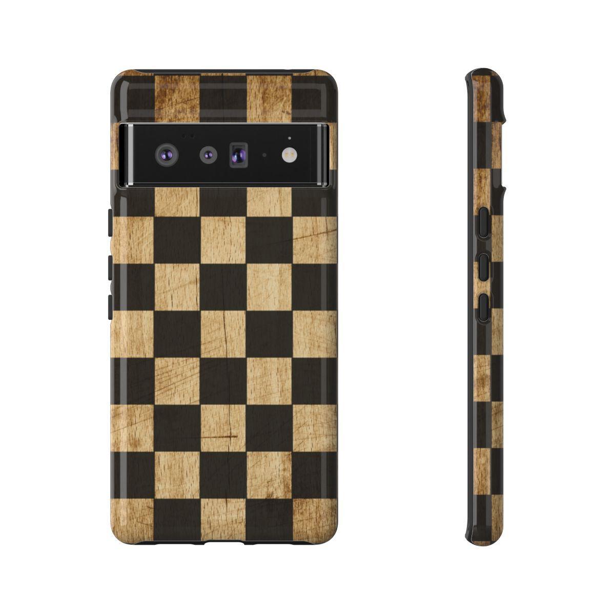Checkered Rustic Wood Tough Case