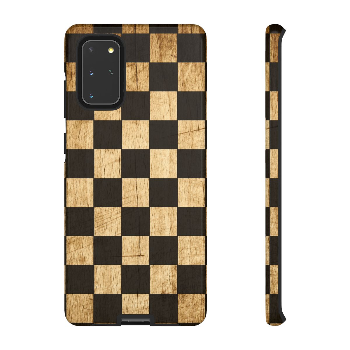 Checkered Rustic Wood Tough Case