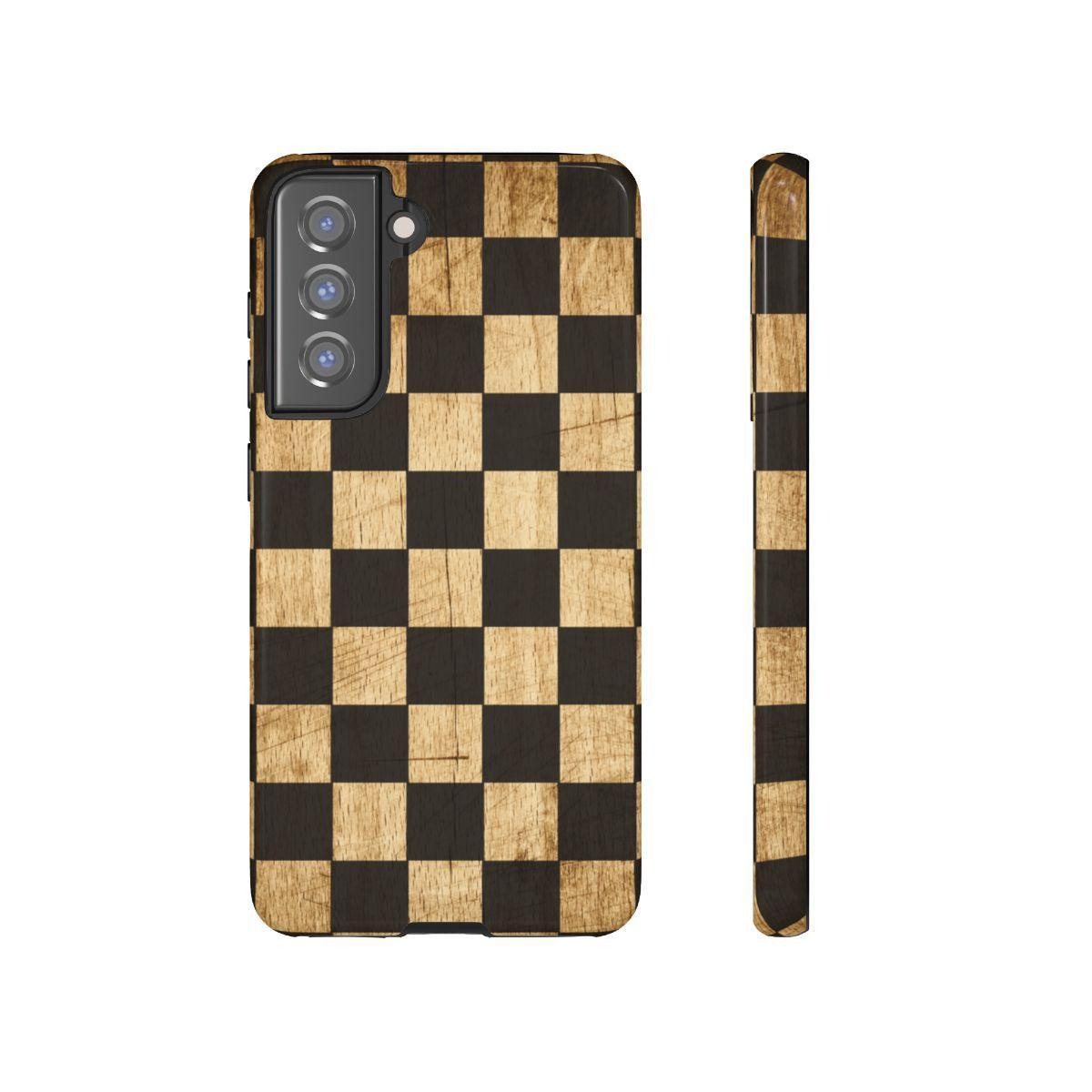 Checkered Rustic Wood Tough Case