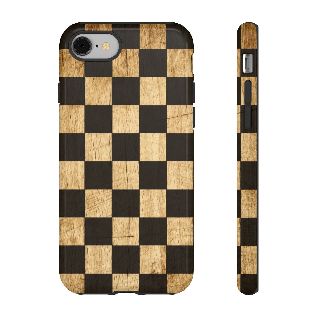 Checkered Rustic Wood Tough Case