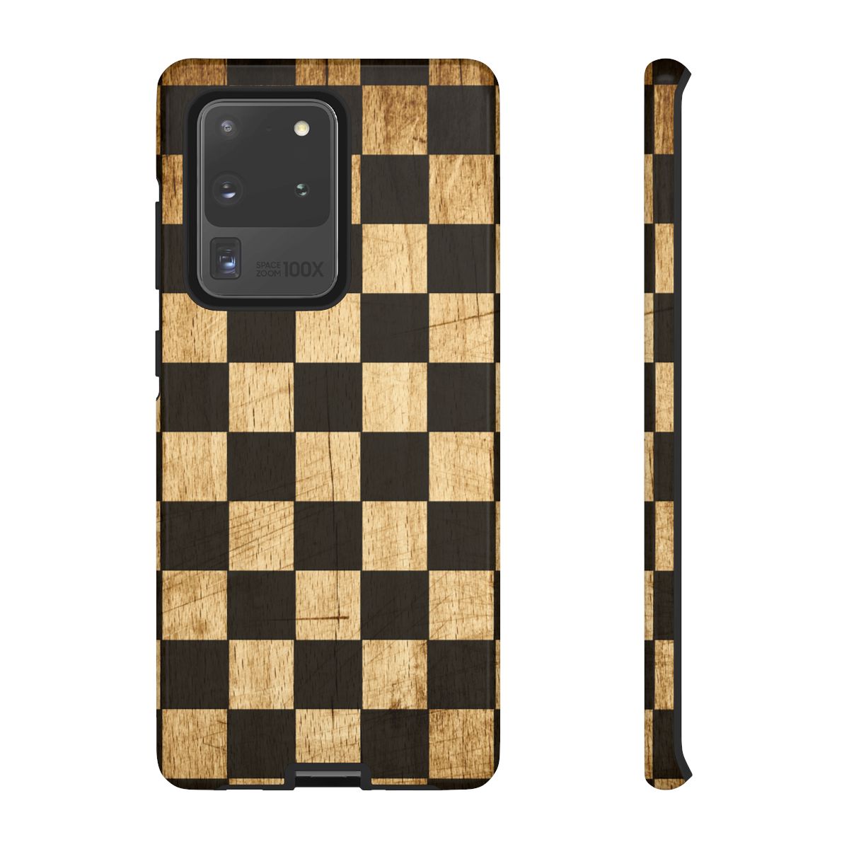Checkered Rustic Wood Tough Case