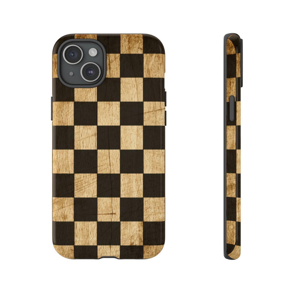 Checkered Rustic Wood Tough Case