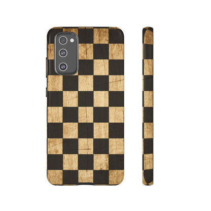 Checkered Rustic Wood Tough Case