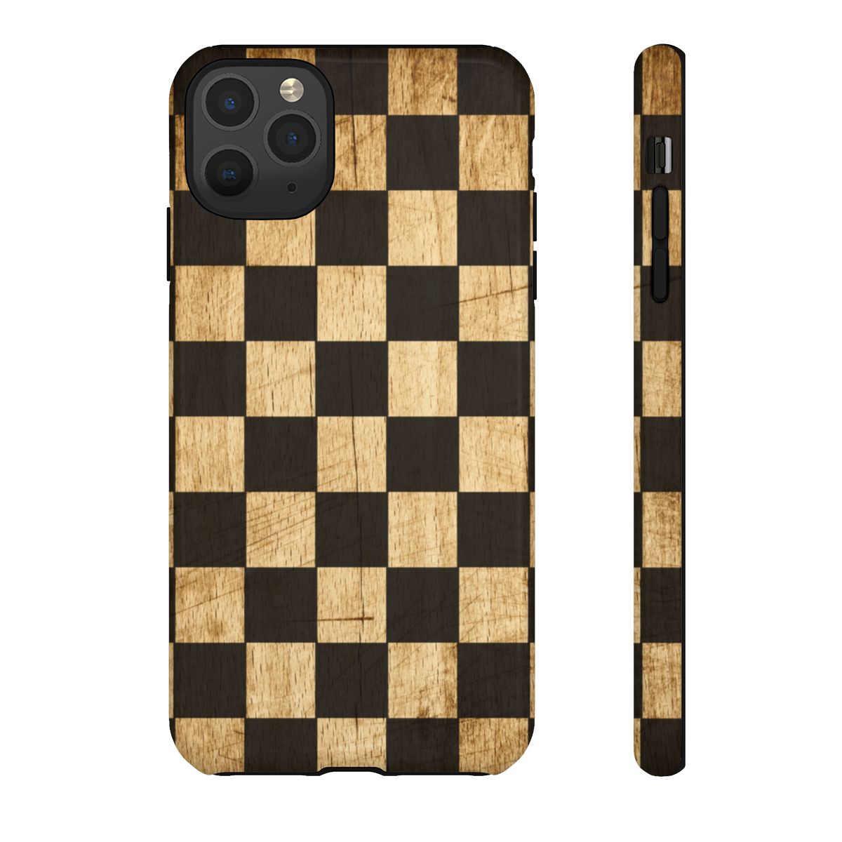 Checkered Rustic Wood Tough Case