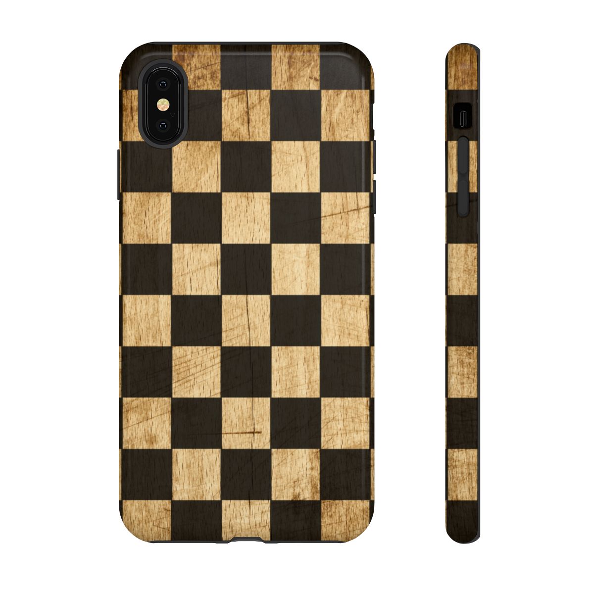Checkered Rustic Wood Tough Case