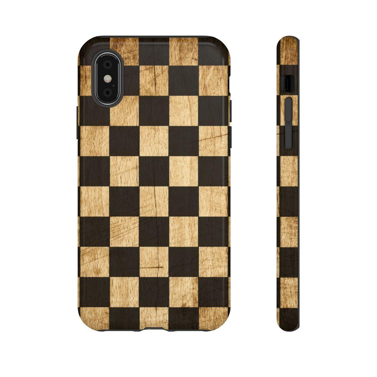 Checkered Rustic Wood Tough Case