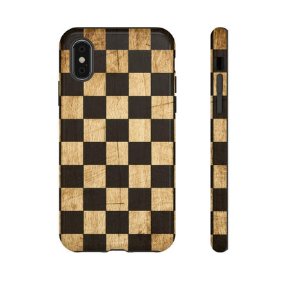 Checkered Rustic Wood Tough Case