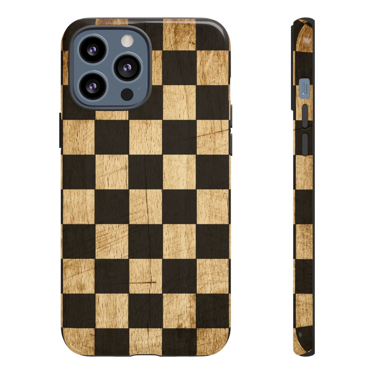 Checkered Rustic Wood Tough Case