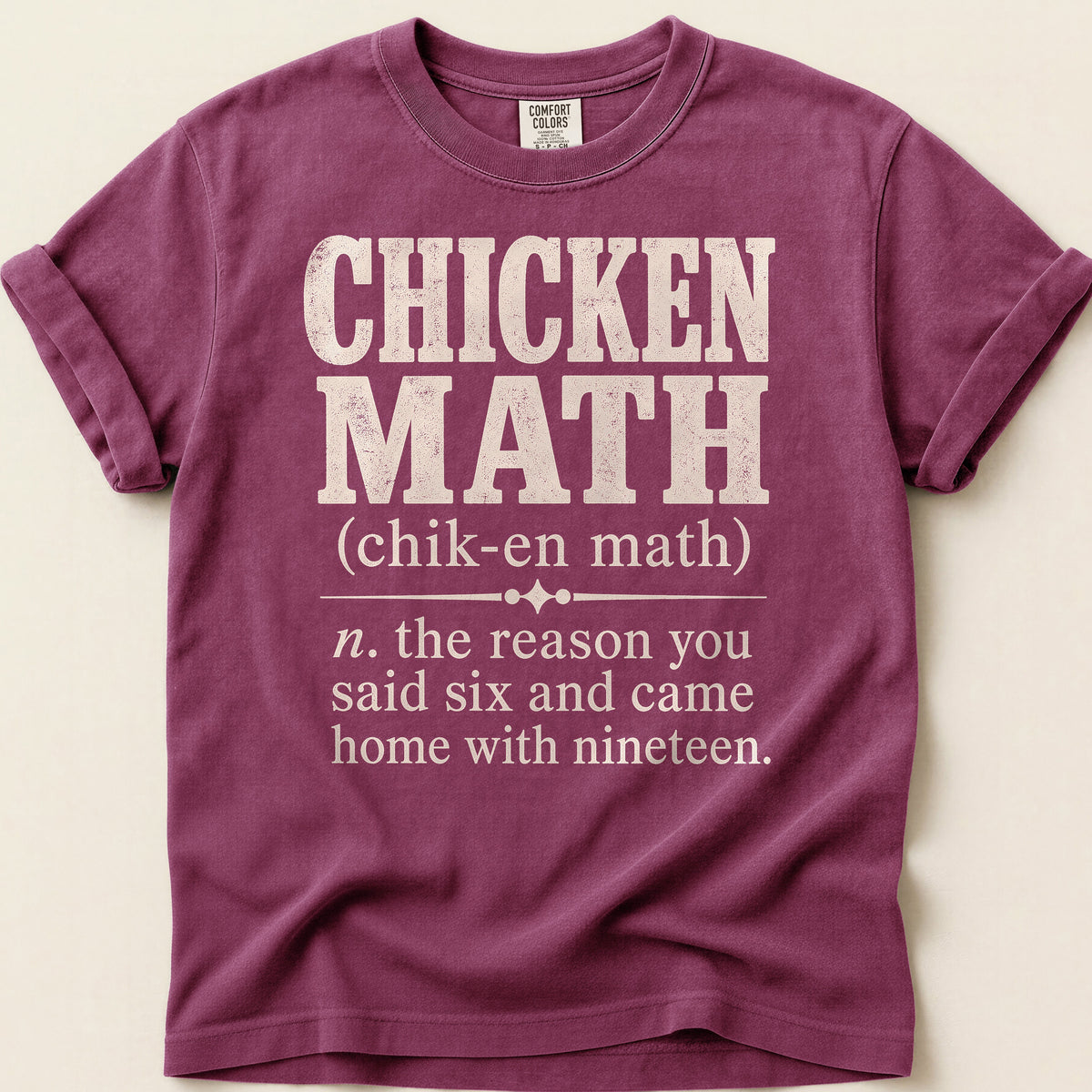 Chicken Math Definition T-shirt on Berry